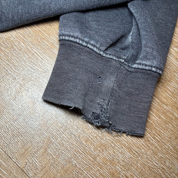 OBEY OG Floral Graphic Hoodie Distressed Charcoal Gray Womens Size Large - Picture 8 of 8